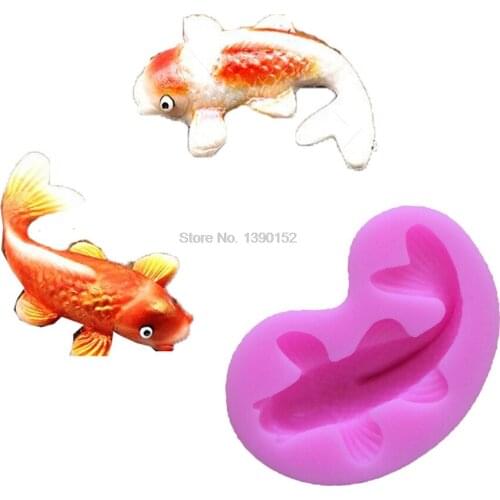 100pcs Goldfish Silicone Mold Fondant Chocolate Moulds Candy Cake Molds Soap Embossed Baking Molds DIY Wedding Decoration Tools