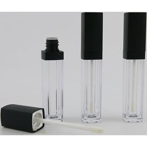 NEW 12pcs Square 10ml Lip Balm Gloss Tubes Container Lipstick Wand Bottles Empty Clear Tool Mini Refillable Bottle