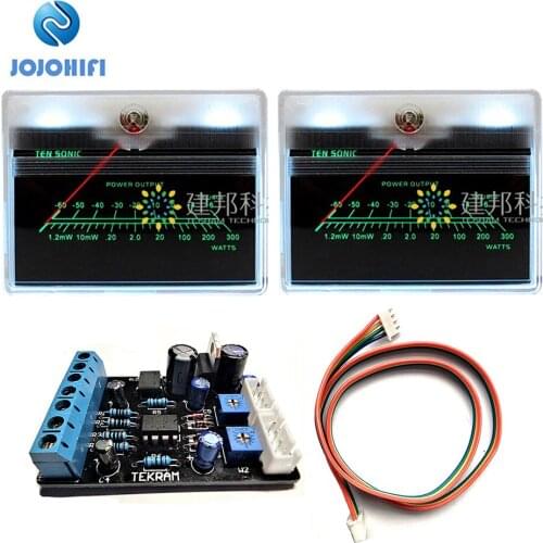 2pcs TN-90 Inverted VU Meter + 1pcs Driver Board DB Power Discharge Flat Table Pre-Stage Sound Card Pressure with Backlight