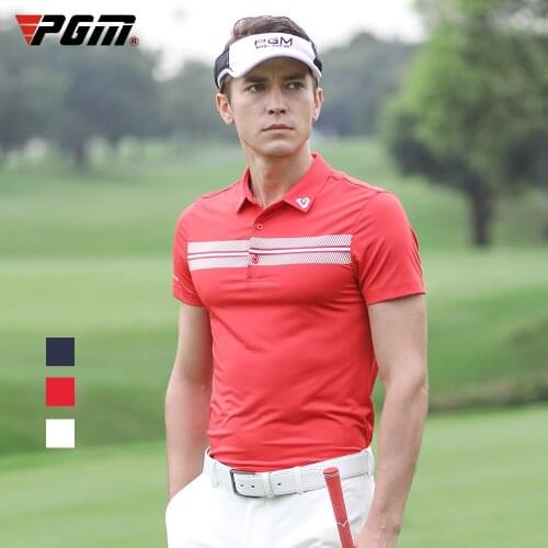 2020 PGM golf apparel summer mens breathable Sportswear mens short-sleeved t-shirts quick-drying fabric sports clothes tops