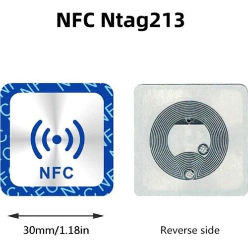 6PCS Universal NFC Ntag213 Tag Anti Metal Sticker NTAG 213 Metallic Badges Label