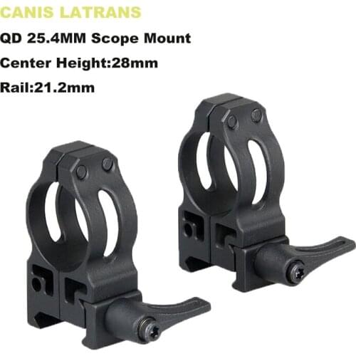 Canis Latrans New Item 25.4mm Scope Mount 28mm Center Height fits 21.2mm Picatinny Rail for Hunting gs24-0147