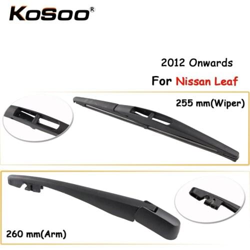 KOSOO Auto Rear Car Wiper Blade For Nissan Leaf,255mm 2012 Onwards Rear Window Windshield Wiper Blades Arm,Car Accessories