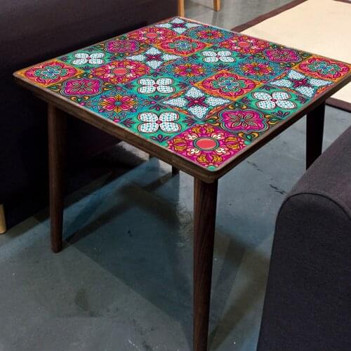 Color retro strip tile stickers Self-adhesive thickened wall sticker home renovation Kitchen apartment deco waterproof wallpaper