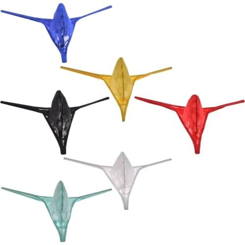 6PCS/Lot Elastic Stretch Fashion Hexagon Pattern Sexy Bikini Mens Thongs G-String Breathable Male Thong Underwear Pouch Style