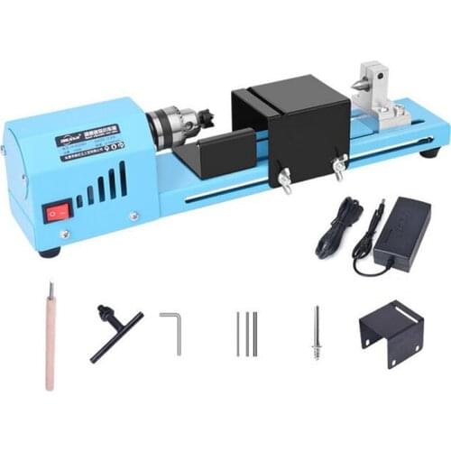 150W 12-24V Electric Wood Mini Lathe Beads Grinding Polishing Beading Machine DIY Woodworking Buddha Pearl Lathe Machine