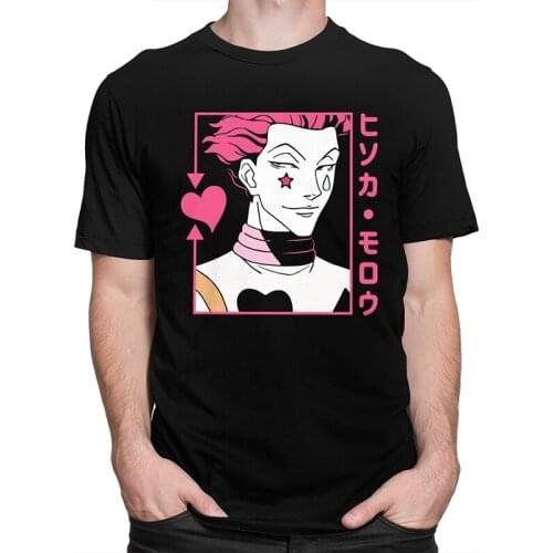 Hunter X Hunter T-Shirt WoMen Pre-shrunk Cotton Awesome Tshirt O- Neck Short Sleeved Hisoka Morow T Shirt Anime HxH Tee Harajuku