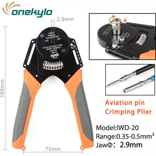 IWD-20 Crimper Cater piller Hand Tool for Deutsch connector Deutsch DT,DTM,DTP terminal w2 Pliers 20-22 AWG