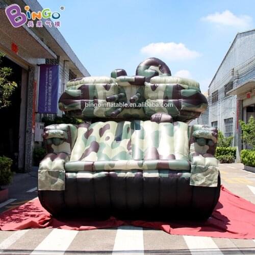 EXQUISITE CRAFTS 3x6.5x3.6mh inflatable radar tank model custom made military tank decoration for displaying