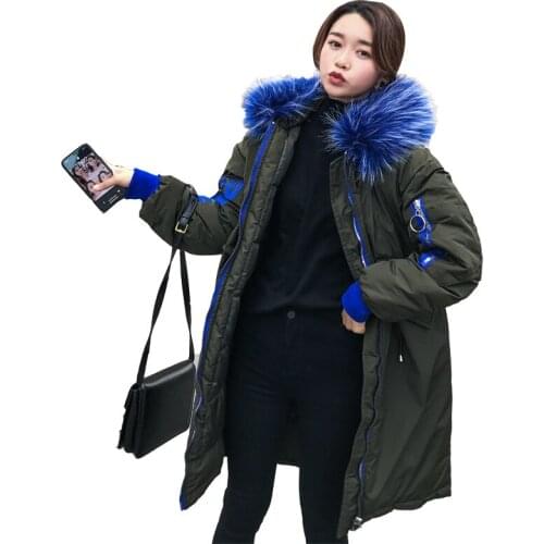2018 Winter New Pattern Korean Womens Cotton-padded Clothes Girls Long Fund Jacket Heavy Seta Down Cotton Loose Coat Group