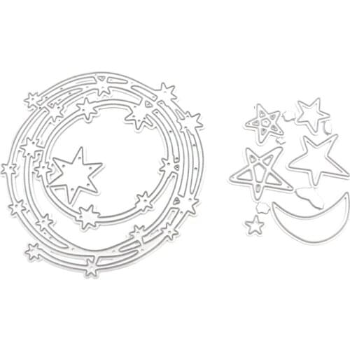 Star Moon Metal Cutting Dies Stencil Scrapbooking DIY Album Stamp Paper Emboss 896A