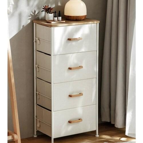 Multi functional drawers storage cabinet high quality household fabric floor-standing organizer cupboard