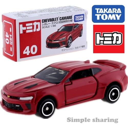 Takara Tomy TOMICA 1:66 Chevrolet Camaro model kit No.40 Diecast miniature car toy funny baby toy magic kids bauble red