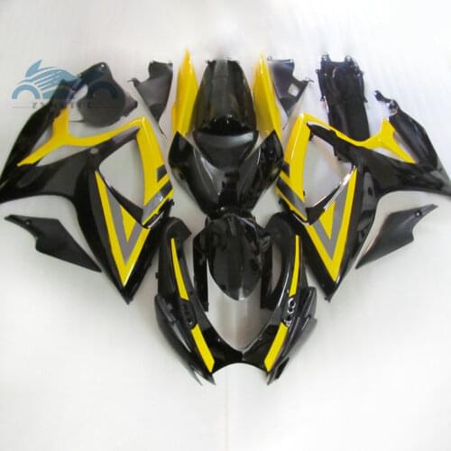 100% fit Injection Fairing kits for SUZUKI 06 07 K6 GSXR 600 750 racing fairings kit GSX R750 2006 2007 GSX R600 yellow black