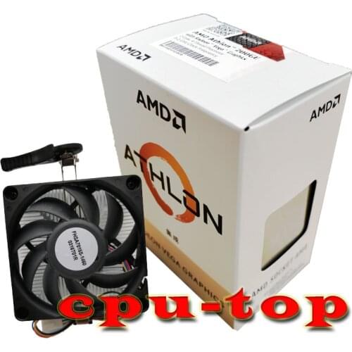 New AMD Athlon 200GE X2 200GE 3.2 GHz Dual-Core Quad-Thread CPU Processor YD200GC6M2OFB Socket AM4 With Cooler Cooling Fan