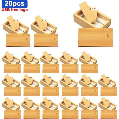 Bulk 20pcs free custom logo Wooden USB 2.0 Flash Drive Memory Stick Pendrive 4GB 16GB 32GB 64GB 128gb usb U disk menory stick