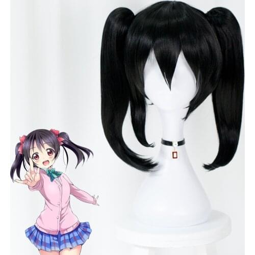 LoveLive! Love Live Cosplay Wig Nico Yazawa Costume Play Adult Wigs Halloween Anime Hair + wig Cap