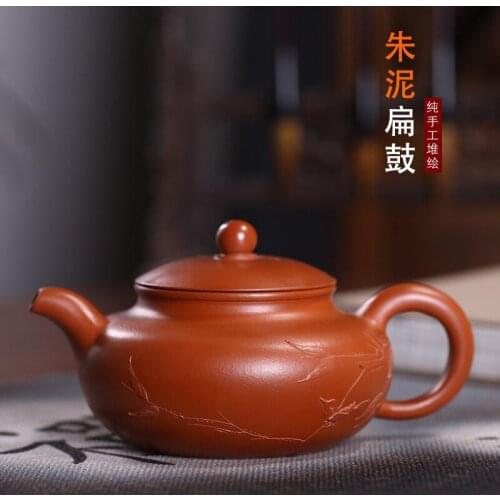 Sand pot, painted tea pot, mud painting, hand-made large-scale goods, wholesale customized sample processing 300 ml