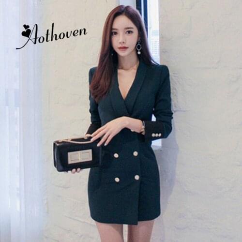 Plus Size Autumn Elegant OL Office Dress Women Notched Collar Business Bandage Bodycon Mini Dress Party Sheath Dress Vestidos