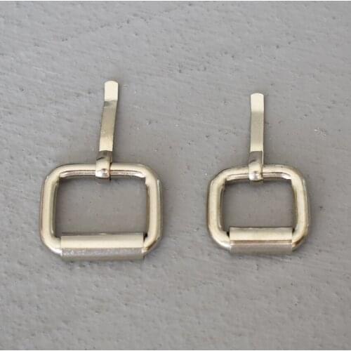 20 Pcs 15/20mm Metal Pin Buckle Slider Adjustment Buckle Slides Tri-glides Roller Handbag Strap Slider Adjuster Belt Buckles