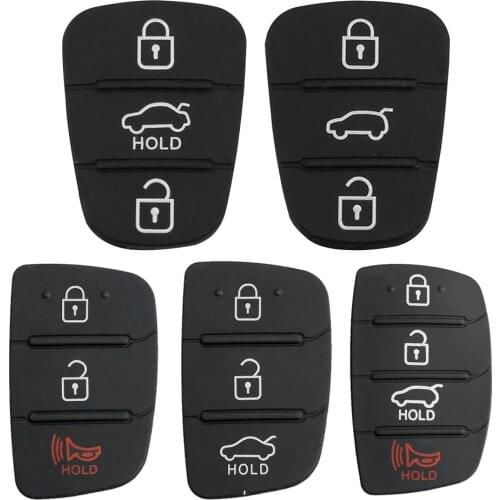 Replacement 3 Button Remote Key Fob Case Rubber Pad For Hyundai I10 I20 I30 IX35 for Kia K2 K5 Rio Sportage Flip Key New Parts