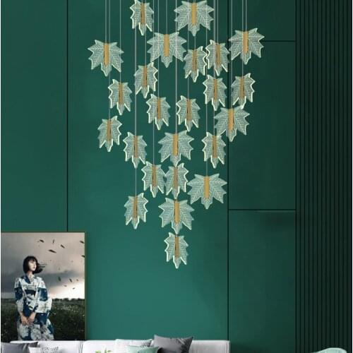 Glass LED Pendant For Castle Big Stairway Dining Table Living Room Kitchen Villa Restaurant Foyer Bedroom Indoor Luxury Lights