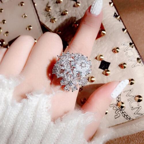 UILZ Rings With Cubic Zirkonia For Women