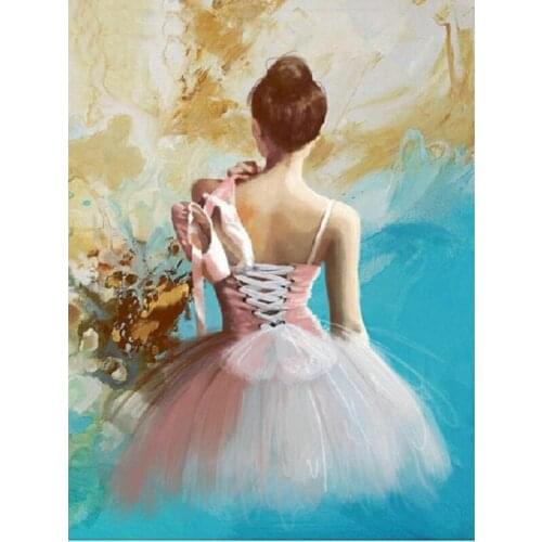 YIKEE diamond painting White skirt girl,diamond painting bulk,diamond painting mosaic K802