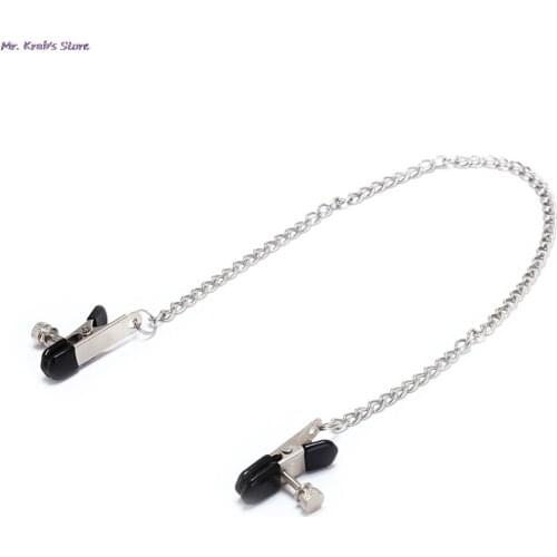 Body jewelry Stainless Steel Metal Chain Nipple Milk Clips Slaves Nipple Clamps Butterfly Style for Women