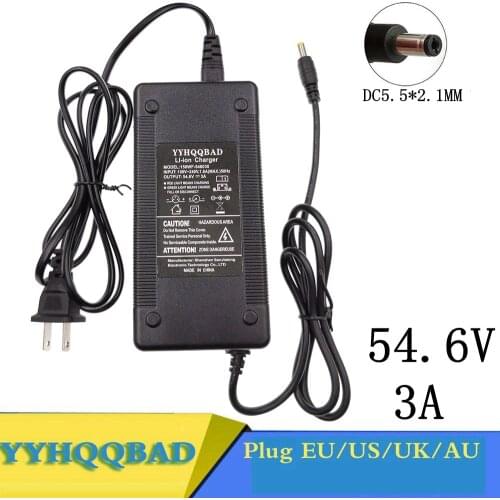 YYHQQBAD 54.6V 3A Charger For 13S 48V Li-ion Battery electric bike lithium battery Charger High quality Strong heat dissipation