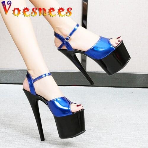 Women Shoes Gladiator Stripper Heels Sexy Platform 17CM High Heels Modern Sandals 2021 Girls Shoe for Party Club Pole Dancing