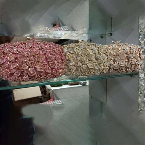 Elegant Women Evening Bags Wedding Party Purses and Handbags Hollow Out Crystal Rhinestone Evening Clutch Bag