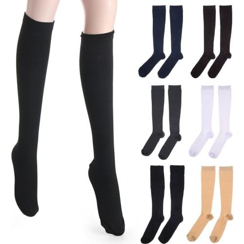 1 Pair Unisex Compression Long Socks Pressure Prevent Varicose Veins Leg Relief Pain Knee High Stockings S-XXL