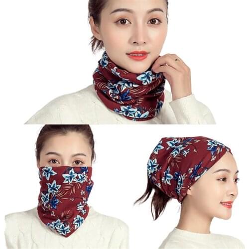 1pc Fashion Printing Warm Scarf Windproof Fashion Warm Neck Gaiter Bandana Face Washcloth Clothing Accessories For Spring Winter