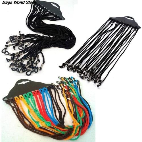 12pcs/lot Adjustable Black Color Neck Cord Strap String Landyard Holder For Eyeglass Glasses Sunglasses hot