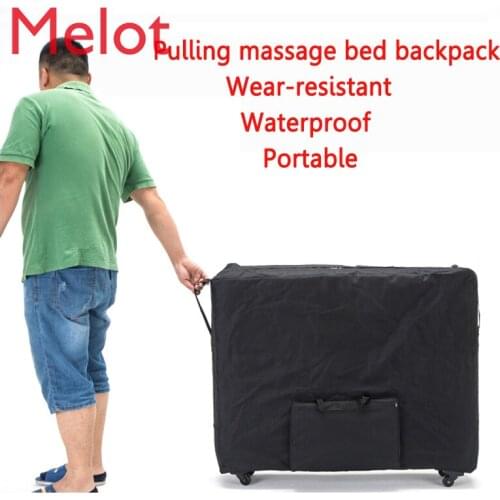 15%,Push-pull folding storage bag for massage bed beauty bed waterproof backpack with wheel Wear-resistant oxford cloth 93*70cm