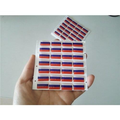 1500 Pieces Russia Flags Car Steering Wheel Sticker Emblems Decoration Russia Federation Flag Audio Knob Window Lift Car Styling