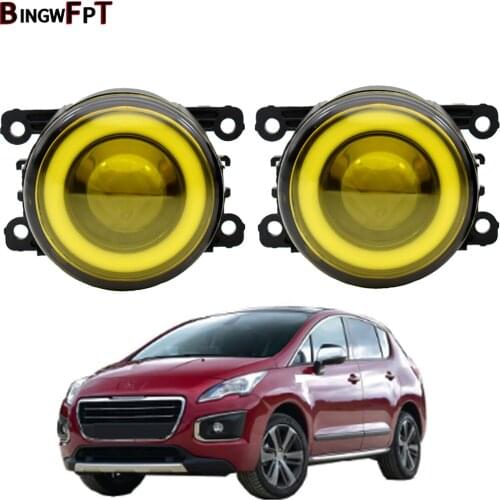 2pcs NEW Car Angel Eyes Styling LED fog Lights with lens For Peugeot 3008 MPV 2009 2010 2011 2012 2013