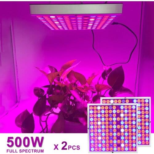 2pcs Full Spectrum 500W 100W LED Grow Light For Plants Indoor Lamp SMD2835 Seed Growing Lights Tent Phyto Fitolampy Growth Lamps