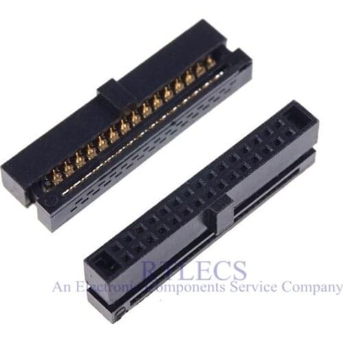20 Pcs 0.050" 1.27mm 30 Pin dual Row IDC Connector 2x15 P 30 position Rectangular Female Socket Receptacle Ribbon Cable