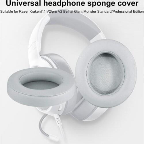 80% Off 2Pcs Oval Gaming Headphone Ear Pads Cushion Cover Earmuff Replacement for Razer 7.1
