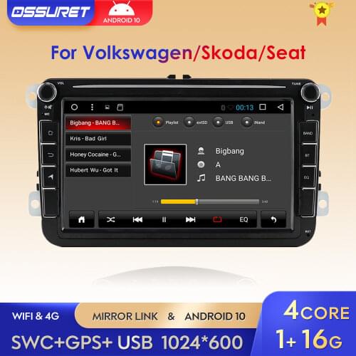 Double 2 Din Android 9.0 7 Inch RDS Car Multimedia Player for For VW Passat B6 amarok volkswagen Jetta T5Skoda Octavia 2 superb