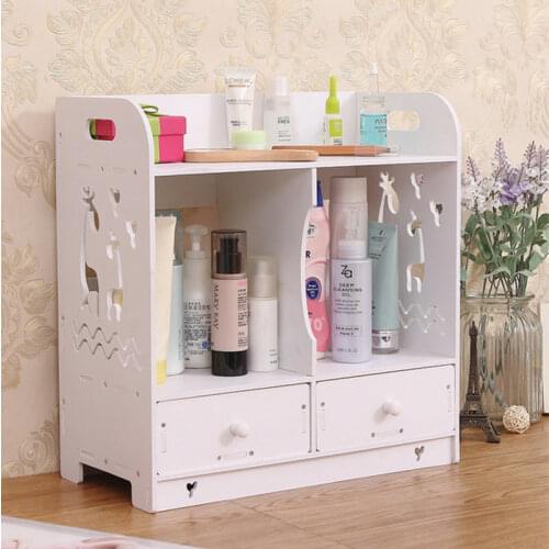 Large Dressing Table With Mirror And Drawer Storage Makeup Bedroom Furniture Desktop Storage Makeup Vanity Box Home Furniture