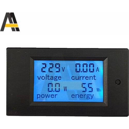 DC6.5~100V 0-50A LCD Digital Voltage Meter Power Energy Indicator Voltmeter AC 80-260V 20A Ammeter Wattmeter Current Volt Tester