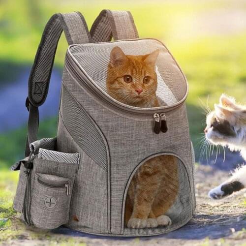 Breathable Pet Bag Multifunctional Outing Portable Mesh Cat Dog Sack Convenient Collapsible Pet Backpack Small Animal Carrier