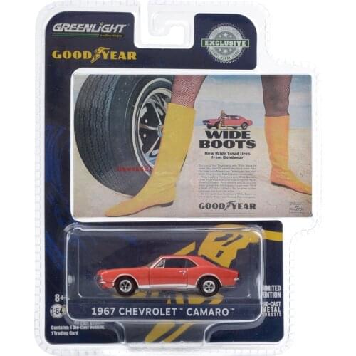 GreenLight 1:64 1967 Chevrolet Camaro Vintage Ad Cars boutique alloy car toys for children kids toys Model original box
