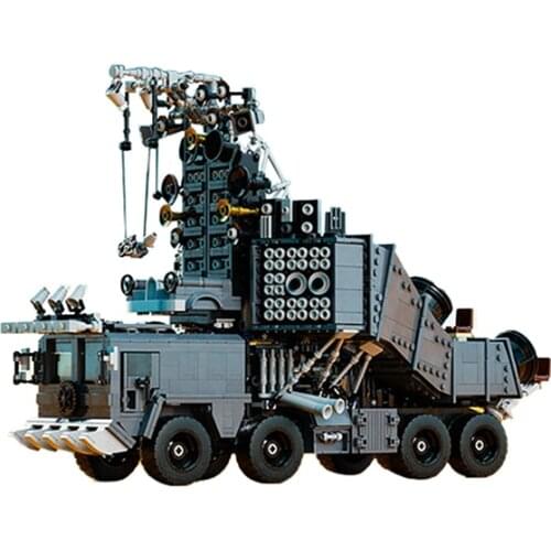 MOC Movie Maxs Desert Tanker Truck Wagon Car Building Blocks Kit Noisy Truck Bricks Model Assemble Vehicle Toy Children Gift