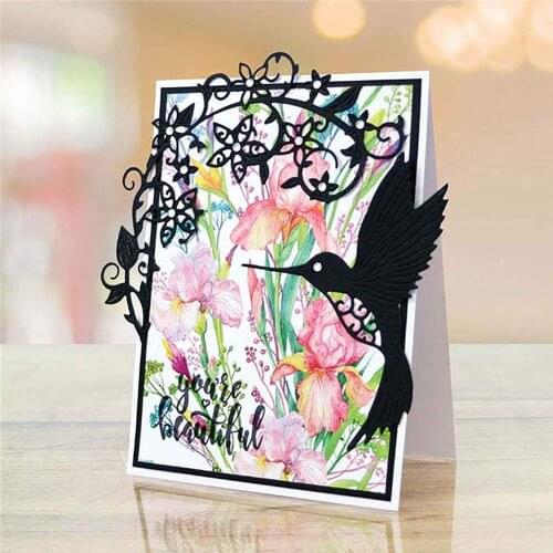 Metal cutting dies cut die mold 2020 Flower Hummingbird Scrapbook paper craft knife mould blade punch stencils dies