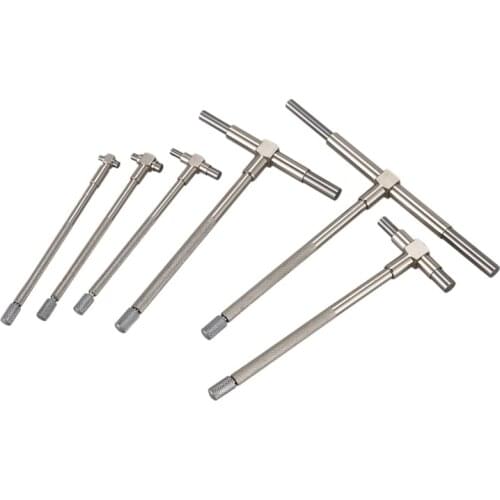 GTBL 6Pcs Set Telescopic Gauge Set minimeter Measurement Bore Engineers Kit 8-150mm Silver