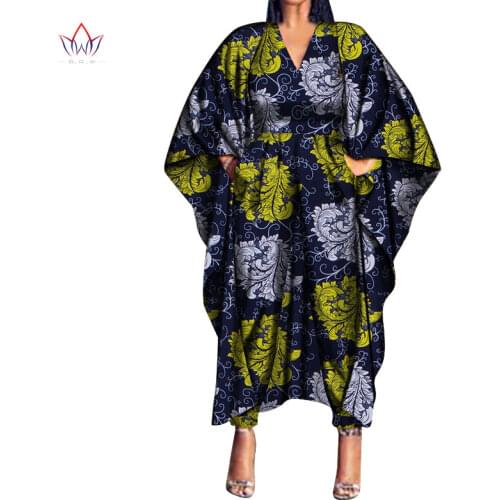 New Customize BintaRealWax African Clothes for Women Long Sleeve Jumpsuit African Women Print Wax Cool Suits Work Party WY8588